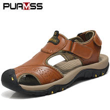 High Quality Men Sandals Summer Genuine Leather Men Shoes Outdorr Water Shoes Men Summer Sneakers Sandalias Hombre 2024 - buy cheap