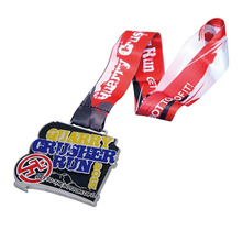 Medalhas de corrida baratas, medalhas de metal de liga de zinco personalizadas com fita impressa para esportes 2024 - compre barato