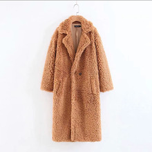 Women Fashion Faux Fur Teddy Coat Winter Thick Warm Fluffy Long Fur Coats Lapel Shaggy Jackets Overcoat Plus Size Outwear 2024 - buy cheap