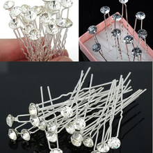 PINKSEE 10Pcs Wedding Bridal Tiara Fashion Clear Crystal Hairpin Hairclips For Women Hair Jewelry Accessories Gift Wholesale 2024 - buy cheap