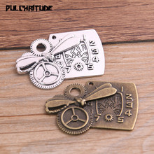  2PCS 34*47mm Two Color Vintage Metal Zinc Alloy Steampunk Clock Charms Fit Jewelry Pendant Charms Makings 2024 - buy cheap