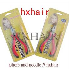 Freeshipping - 100pcs No.2 Pliers and Pulling Needle ( Straight Head with Teeth ) / Professional Hair Extension Tools 2023 - купить недорого