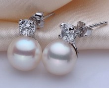 8-9mm Size Natural REAL Pearl Earrings Cultured Wedding Bridal Stud Earrings Freshwater Pearl Fashion Jewelry 2024 - buy cheap