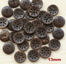 50pcs/lot Size:13mm Natural coconut shell buttons, Bulk buttons for craft, Scrapbooking accessories (ss-k1267) 2024 - buy cheap