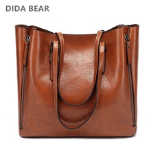 DIDA BEAR New Fashion Luxury Handbag Women Large Tote Bag Female Bucket Shoulder Bags Lady Leather Messenger Bag Shopping Bag 2024 - buy cheap