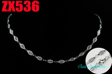 4.5mm leaves shape stainless steel necklace women lady fashion jewelry lover chains 20pcs ZX536 2024 - buy cheap