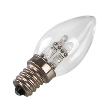 Винтажная Светодиодная свеча E12, 0,5 Вт, лампочка постоянного тока, 220 В, 80 лм, стеклянная, теплая, белая, с регулируемой яркостью, осветительная лампа, домашний декор 2024 - купить недорого