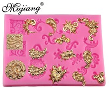 Mujiang Baroque Scrolls Silicone Fondant Molds Cake Decorating Tools Flower Vine Cupcake Candy Chocolate Sugar Craft Moulds 2024 - buy cheap