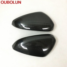 OUBOLUN For Peugeot 3008 GT 2017 2018 ABS Carbon Fiber Side Door Rear View Rearview Mirror Case Cap Cover Accessories 2pcs 2024 - buy cheap