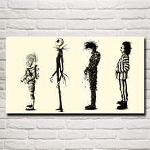 FOOCAME Tim Burton Movies Edward Scissorhands Classic Painting Art Wall Silk Posters and Prints Home Pictures Living Room Decor 2024 - buy cheap