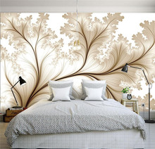 Moderno minimalista 3d simple flores de papel para las paredes Foto 3 d papel pintado 3d dormitorio TV telón 2024 - compra barato