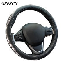 GSPSCN Microfiber Leather Universal Car Steering-wheel Cover 38CM Auto Steering Wheel Covers Fashion Sequins Design Anti-Slip 2024 - buy cheap
