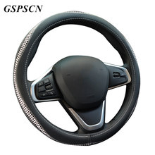 Gspscn capa universal para volante de carro, capas de couro com lantejoulas, design antiderrapante, 38cm 2024 - compre barato