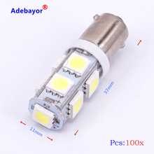 Автомобильная лампа 40X BA9S t11 9SMD 6523 1895 W6W T4W 9 led smd 5050 12 В, рулевое управление, панель для чтения, внутренний купольный свет 2024 - купить недорого