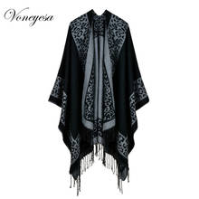 Voneyesa New Design Women Poncho Shawl Women's Cashmere Scarf Printed Leopard Scarves Stoles High Quality  thick Scarves Women 2024 - buy cheap