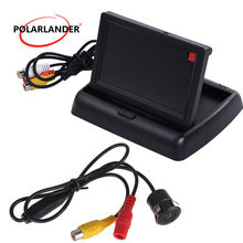 Monitor de seguridad para cámara de aparcamiento de coche, pantalla LCD TFT a Color plegable de 4,3 pulgadas, DVD, VCR, 12V 2024 - compra barato