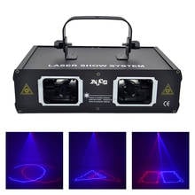 AUCD 2 Lens Red Blue RB Beam Projector Laser Light DMX 512 Professional DJ Party Show Club Holiday Home Bar Stage Lighting 506RB 2024 - buy cheap