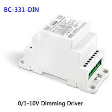 Controlador de potencia de atenuación LED, controlador de potencia de atenuación regulable de 0-10V 1-10V a PWM, BC-331-DIN de carril DIN, entrada de DC12-24V, salida de 18A * 1CH, nuevo 2024 - compra barato