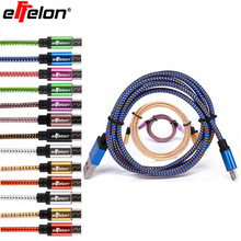 Effelon 20 см/1 м/2 м/3 м разноцветного нейлона Micro USB кабель зарядное устройство синхронизации данных Кабель USB шнур для Android-смартфон для планшетных ПК 2024 - купить недорого