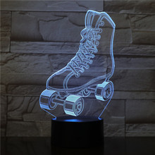 Роликовые коньки разных цветов 3D RGBW Новинка лавовый светодиодный ночник настольная лампа USB для ребенка подарок домашний декор Прямая поставка 2024 - купить недорого