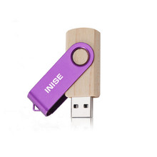 Unidad Flash USB de 4Gb, 8GB, 16GB, 32GB, con logotipo de madera personalizado, rotable, multicolor, 10 Uds. 2024 - compra barato