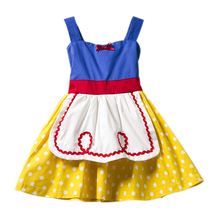 Vestido branco de neve para meninas, fantasia de princesa para bebês, crianças, alice in marvel, dot, halloween, roupas 2024 - compre barato