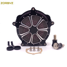 ZORBYZ Motorcycle Black CNC Air Cleaner Intake Filter System For Harley Sportster 883 1200XL 04-14 2024 - buy cheap