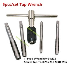 5pcs/Set T Type Machine Hand Screw Thread Taps Reamer M6/M8/M10/M12 Tap Set Hand Tools Parts 2024 - buy cheap