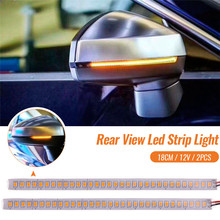 Espejos retrovisores flexibles para coche, tira de luz Led dinámica de visión trasera, ámbar, 12V, 15/18/28cm, 2 unidades 2024 - compra barato