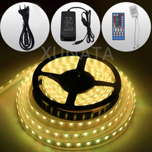 DC12V 5050 Double Row RGB LED Strip 120Leds/m RGBW RGBWW Waterproof  Flexible LED Light Set With EU Power+Controller 5m/lot