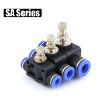 Pneumatic Valve 6 8 10 12mm OD Hose Tube Air Flow Speed Control Valve Connector Fitting Air Speed 2024 - buy cheap