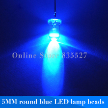 100 unids/lote de diodos emisores de luz de cabeza redonda, LED de cristal superbrillante azul de 5MM 2024 - compra barato