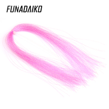 Funadaiko fly tylig UV Holographic Tinsel Twisted Flashabou Jig Hook assist Lure Making Material Sea Fishing Tying Crystal Flash 2024 - buy cheap