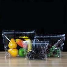 1000pcs Transparent fruit fresh keeping packing bags zipper stand up bag large plastic pouch package 2024 - buy cheap