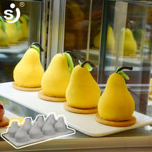 SJ Cake Molds Silicone Pear Shaped Baking Tray 8 Cavity Cakes For Cake Tools Not Stock Mousse Cake Decorations Moulds 2024 - buy cheap