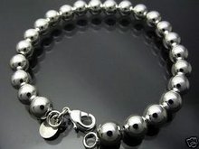 Women's tibet Silver 8 MM Ball Bracelet 7.5" 2024 - buy cheap