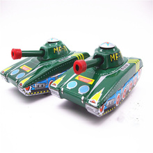 Classic collection Retro Clockwork Wind up Metal Walking Tin Toy Tank Robot Mechanical kids christmas birthday gift 2024 - buy cheap