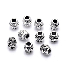 50pcs/lot 3mm hole antique vintage silver plated zinc alloy Retro Tibetan spacer beads DIY Jewelry making for strand bracelet 2024 - buy cheap