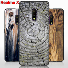 Parachoques de silicona de 6,53 pulgadas para OPPO Realme X, funda trasera de estilo de piedra de madera TPU suave para OPPO Realme X RMX1901 coque Real me X 2024 - compra barato