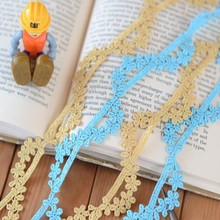 Hot sale Her dress lace Quality yellow blue flower water soluble lace H0201 High-quality 2024 - buy cheap