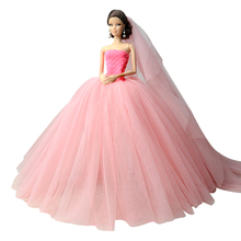 Nk um conjunto hotsale moda vestido de casamento vestido de princesa vestido de roupas vestido para barbie boneca vestido melhor presente 70c 2024 - compre barato