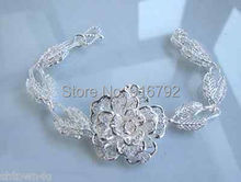 free P&P HU632  >>>fashion Beautiful Tibet silver flower bracelet 2024 - buy cheap
