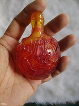 Collection old carved amber snuff bottle, pine tree&old man , best adornment & collection, free shipping 2024 - buy cheap