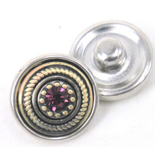 Free shipping Mini 1.2cm alloy cz charm DIY press snap button metal charms 2024 - buy cheap