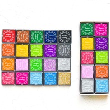 20 colores niños DIY Scrapbooking Vintage tinta sello artesanal almohadilla de tinta de sellos de goma dedo pintura Set de sellos de juguete 2024 - compra barato