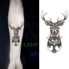 Waterproof Temporary Tattoo Sticker Sheep head Fake Tatto Flash Tatoo Back Leg Arm belly large size body art for Women girl Men 2024 - buy cheap