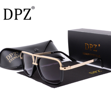 2018 dpz marca design masculino óculos de sol feminino retro steampunk uv400 óculos de proteção grande quadro marcas de luxo com caixa 2024 - compre barato
