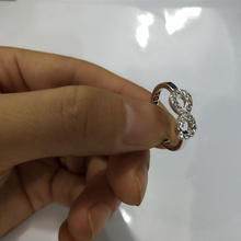 Cxwind anel de cristal de cruz feminino, anéis com letras e melhor amigo anel de infinito para mulheres joias para meninas 2024 - compre barato