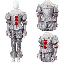 It: Chapter Two-Disfraz de Pennywise para niños y niñas, traje de payaso del Joker, vestido de lujo para Halloween 2024 - compra barato