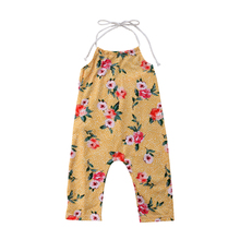 Roupas de macacão halter floral para meninas, roupas de bebês recém-nascidos 2024 - compre barato